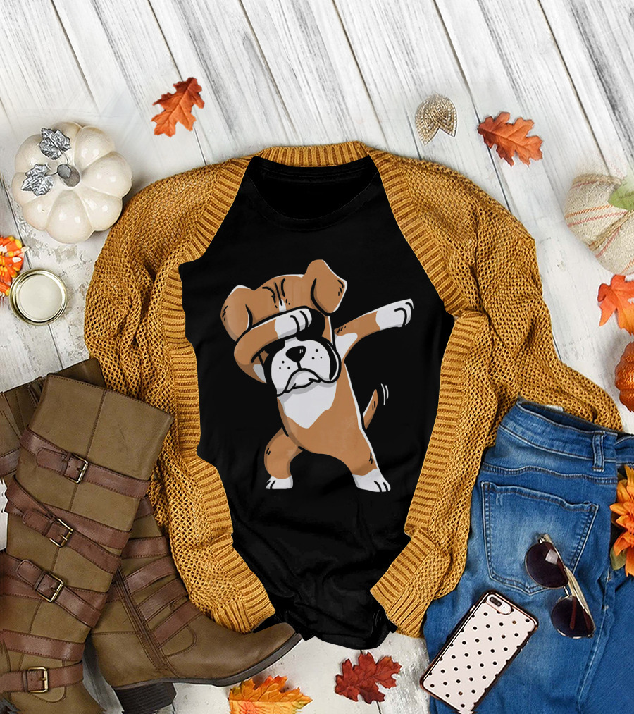 Dabbing Boxer Dog Kids Boxer Dog T-Shirt