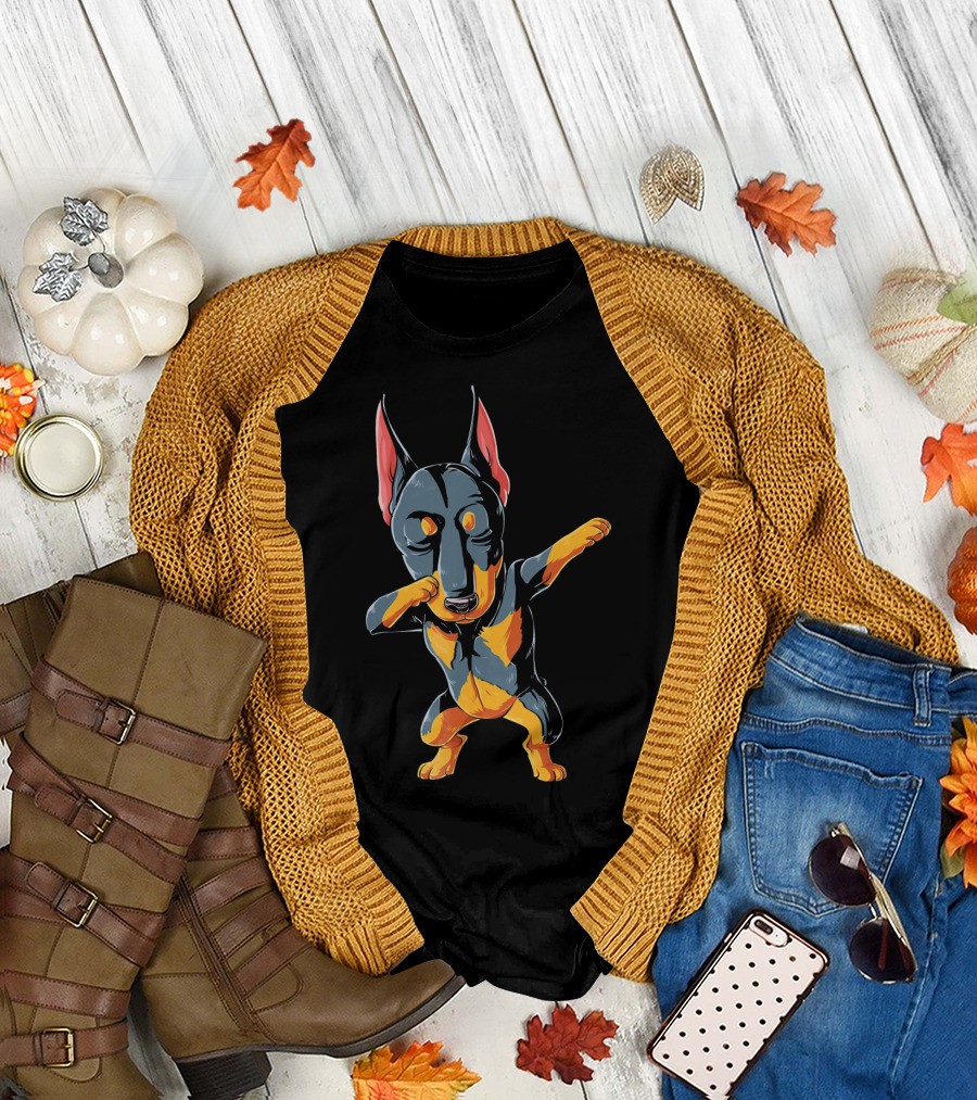Kids Doberman Pinscher Dabbing Boys Dab T-Shirt