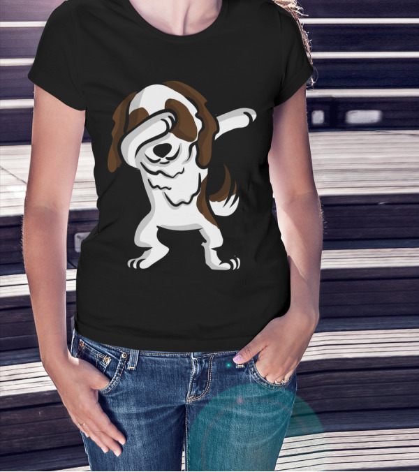 Dabbing Shih Tzu Dog Dab Pose Cartoon T-Shirt