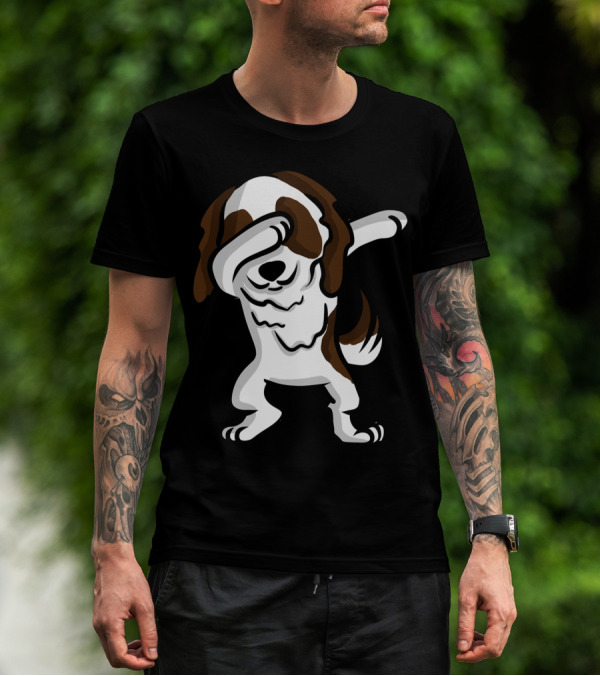 Dabbing Shih Tzu Dog Dab Pose Cartoon T-Shirt