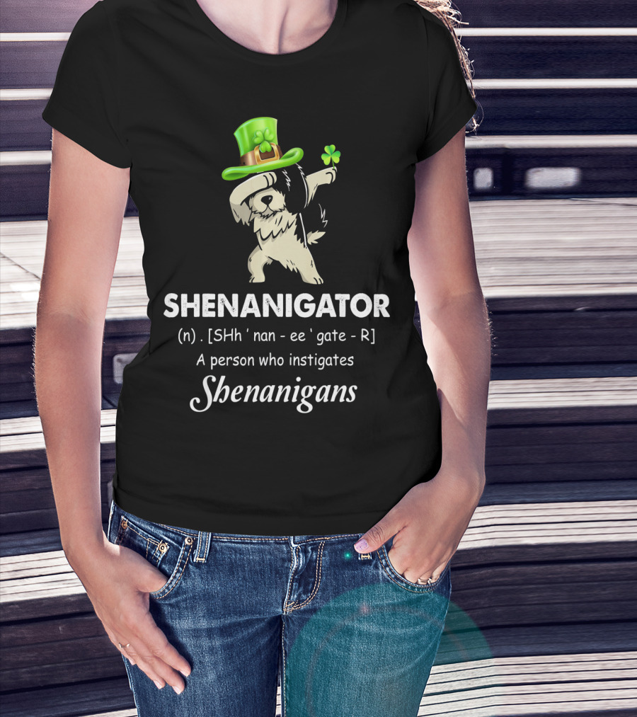 Shenanigator Dabbing Shih Tzu Definition Patricks T-Shirt
