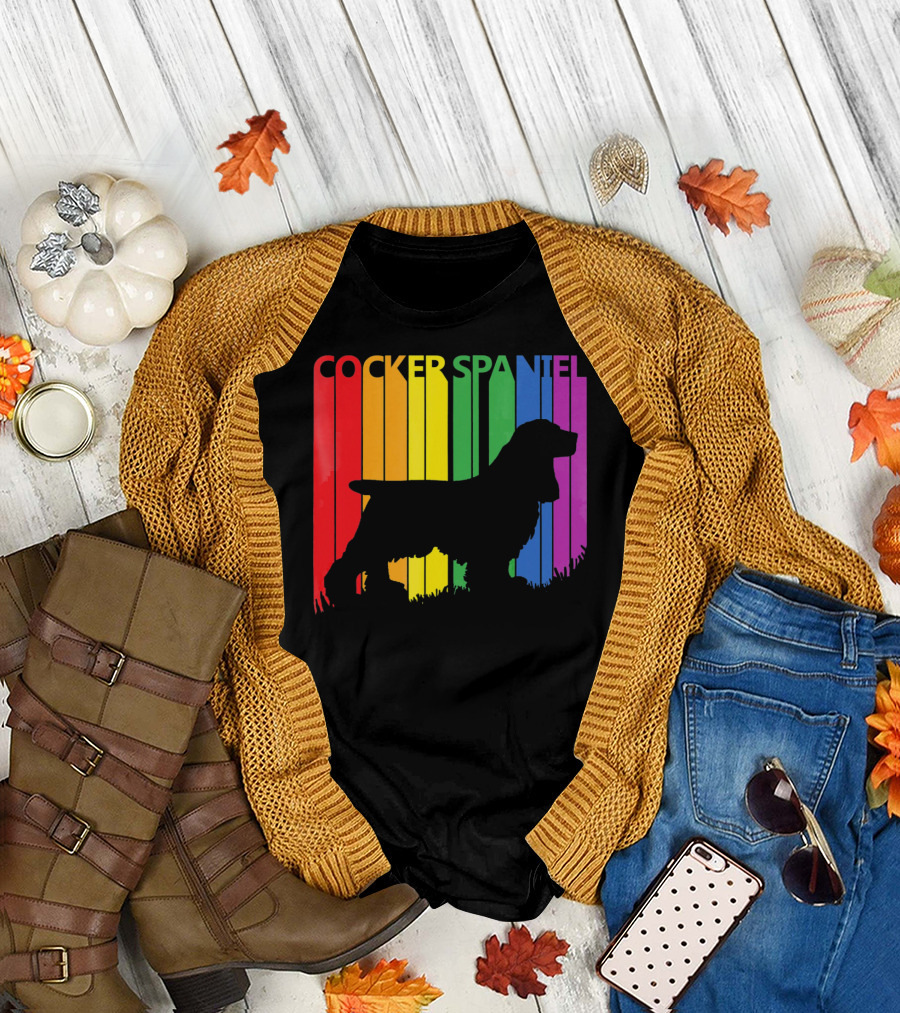Cocker Spaniel Rainbow T-Shirt