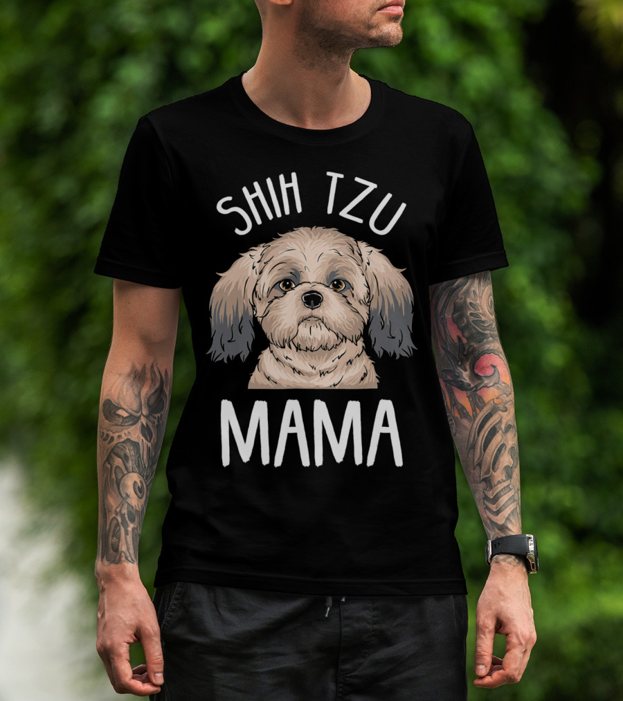 Shih Tzu Mama Funny Shih Tzu Mom T-Shirt