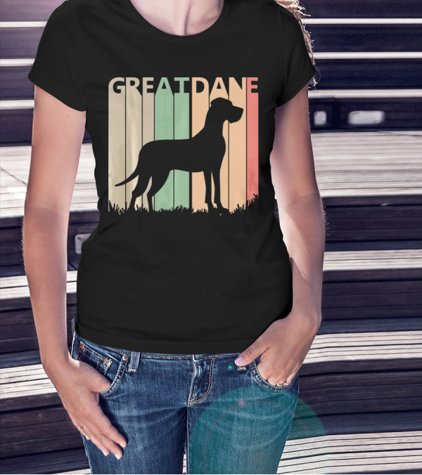 Great Dane Valentine Vintage Silhouette For Him T-Shirt