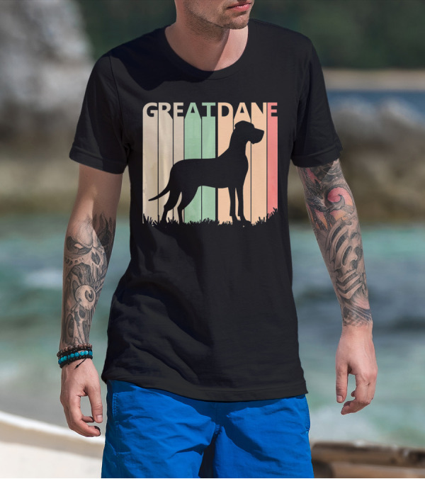 Great Dane Valentine Vintage Silhouette For Him T-Shirt