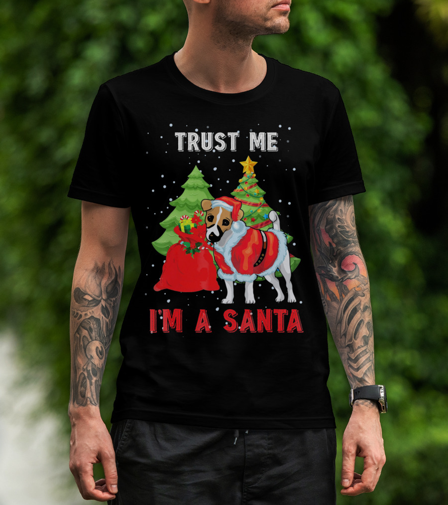 Trust Me I'm A Santa Jack Russell Dog Christmas Holiday T-Shirt