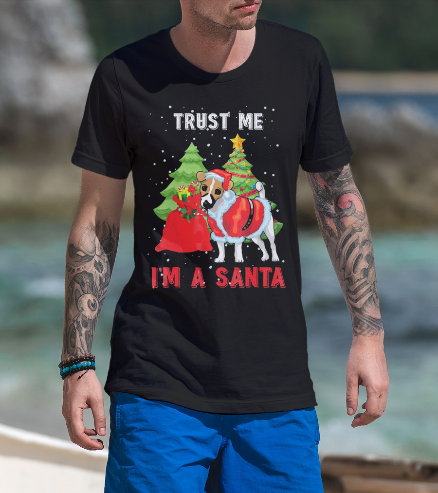 Trust Me I'm A Santa Jack Russell Dog Christmas Holiday T-Shirt