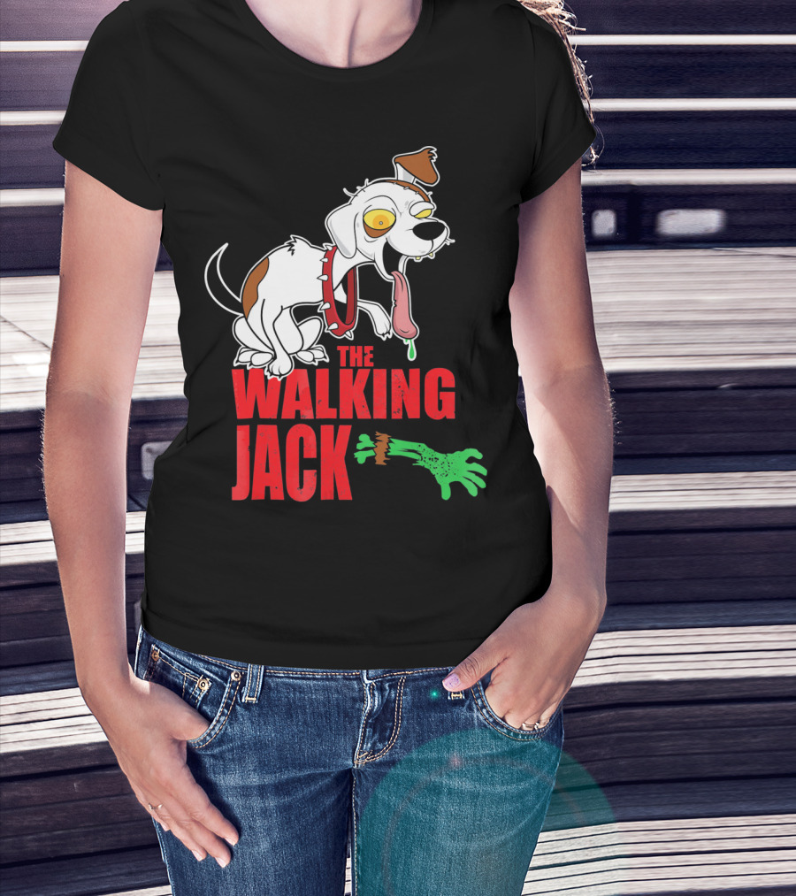 The Walking Jack Russell Terrier Zombie Hall T-Shirt