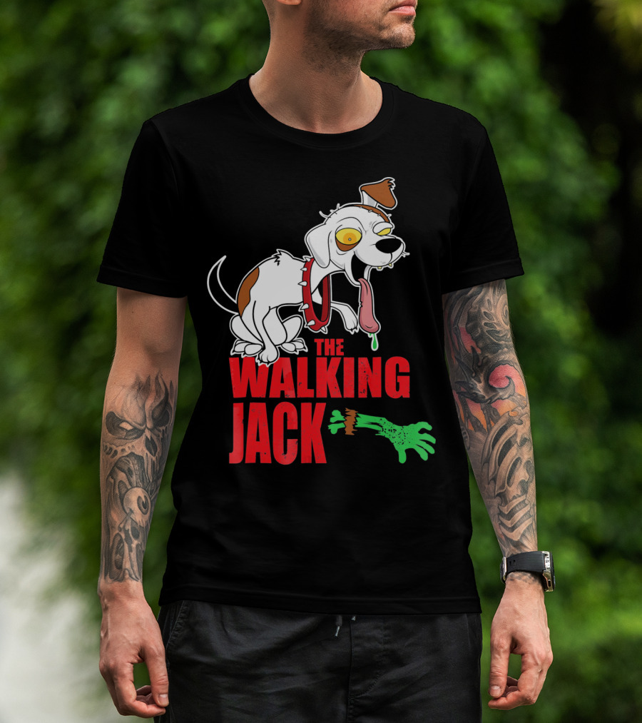 The Walking Jack Russell Terrier Zombie Hall T-Shirt