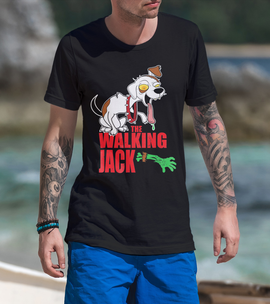 The Walking Jack Russell Terrier Zombie Hall T-Shirt