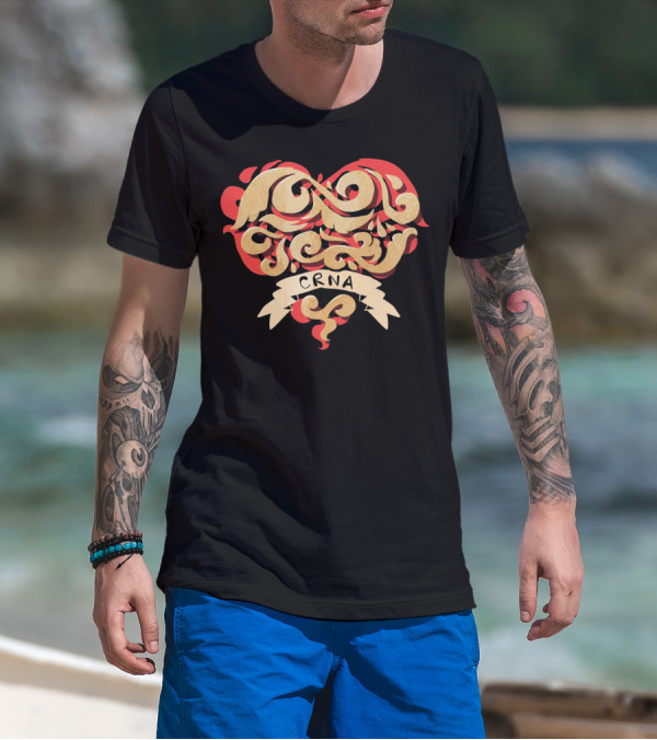 CRNA Heart Anesthesia T-Shirt