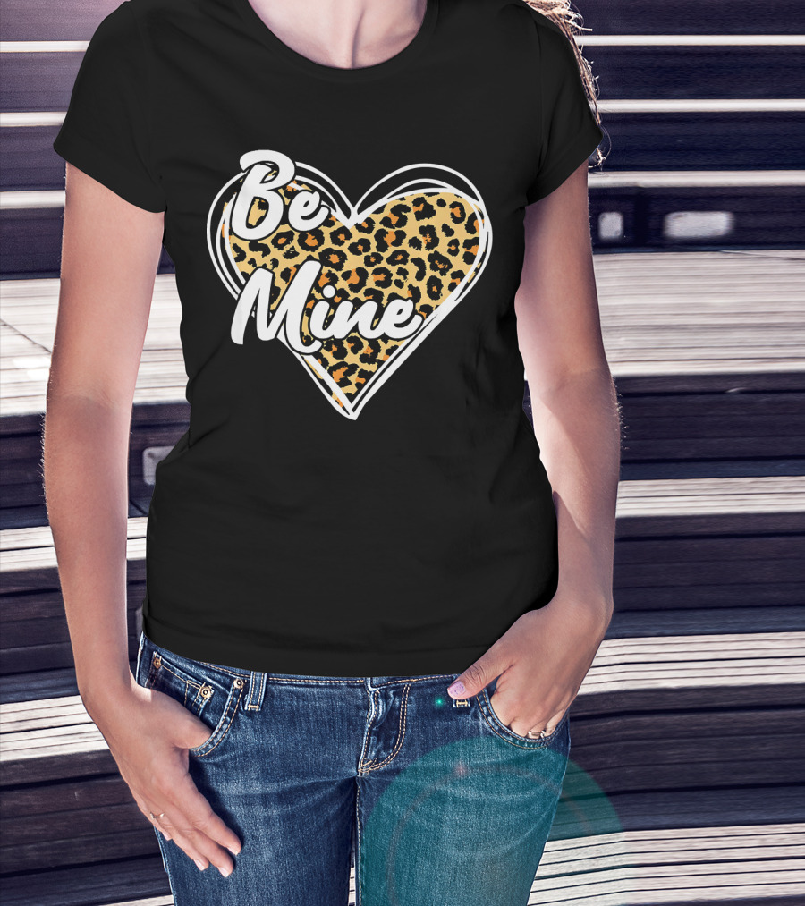 Be Mine Leopard Heart T-Shirt