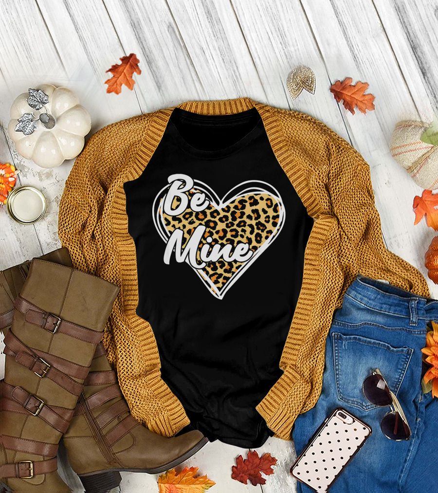Be Mine Leopard Heart T-Shirt