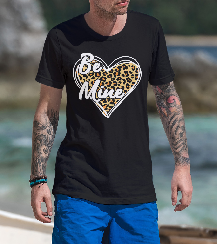 Be Mine Leopard Heart T-Shirt