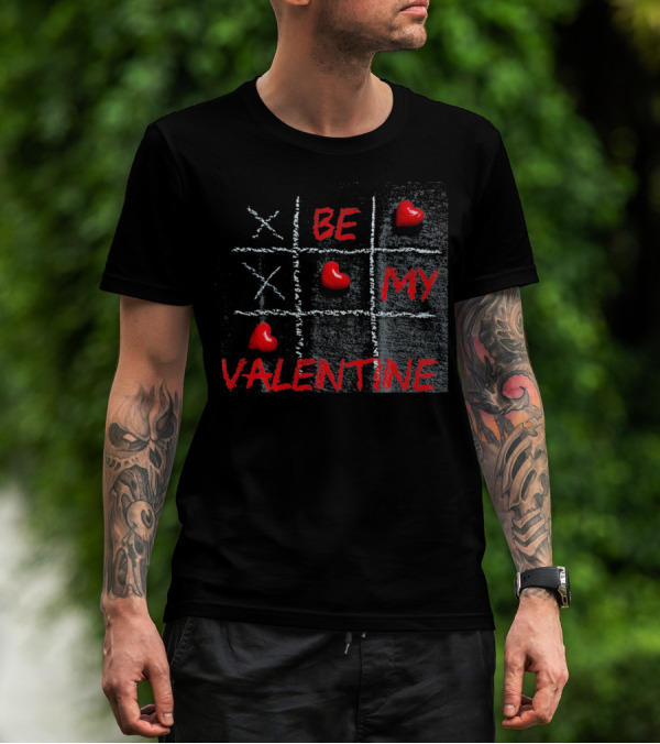 Be My Valentine Tic Tac Toe Hearts T-Shirt