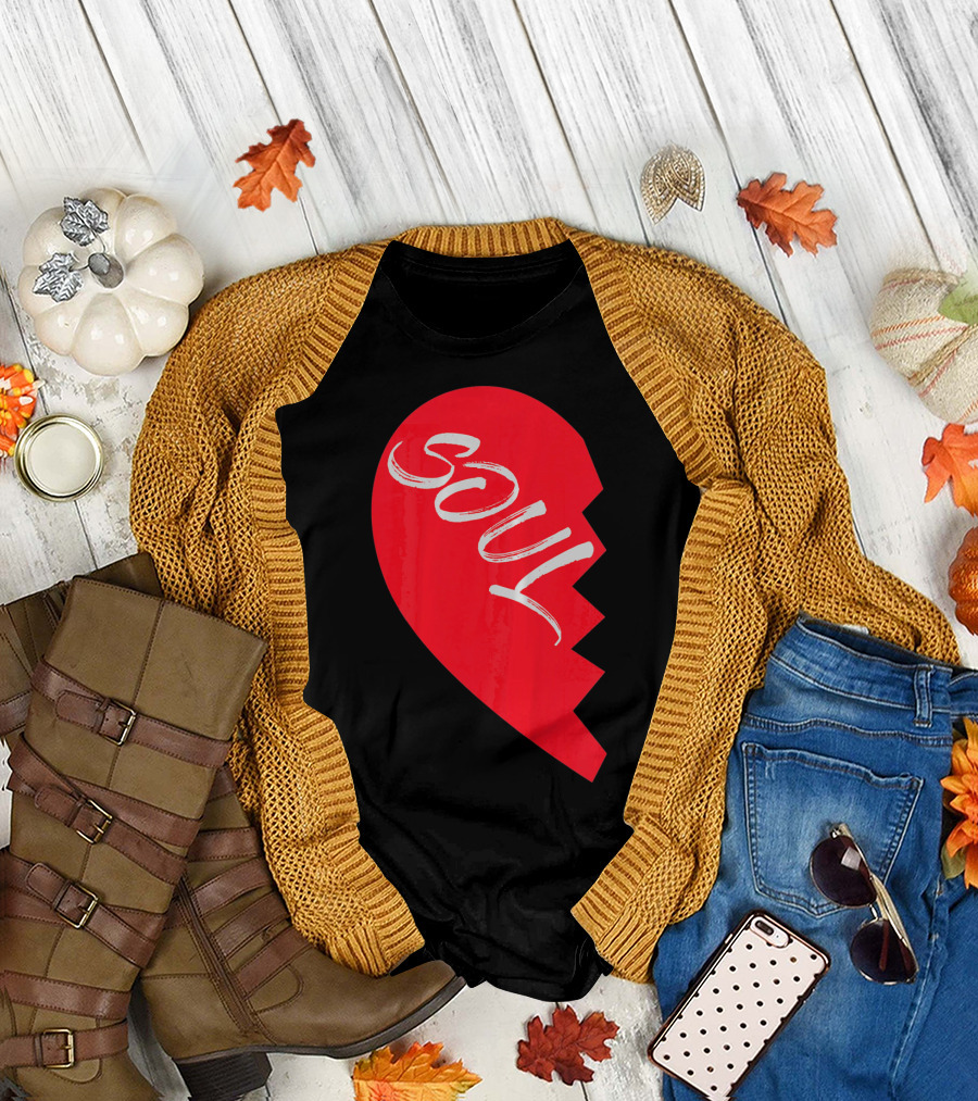Couple Half Heart Soulmate Valentines Soul T-Shirt