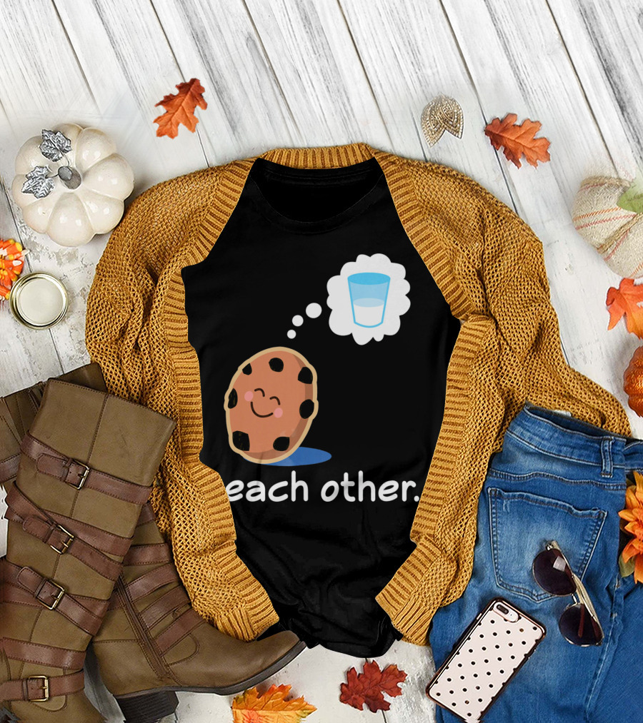 Couples Matching Cookie and Milk Each Other Valenti T-Shirt