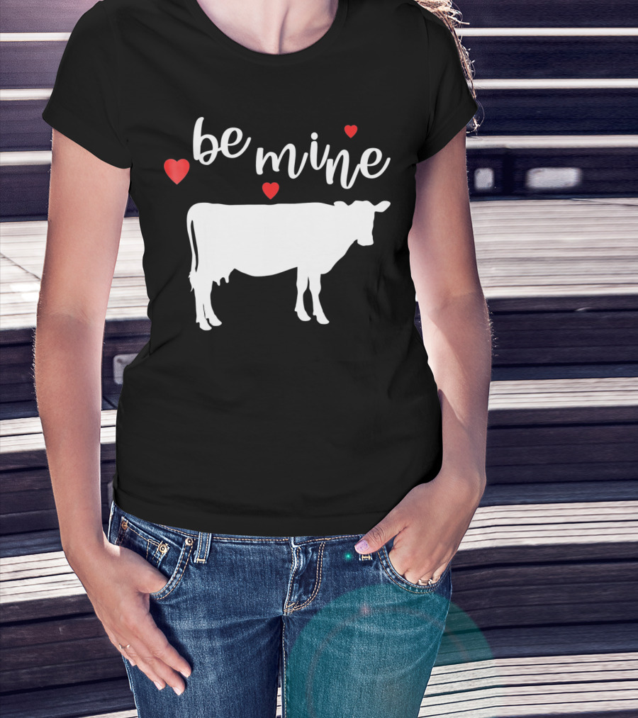 Be Mine Cow Funny Valentine's Day T-Shirt