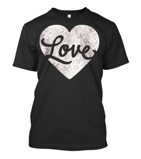 Love Valentine's Day Heart Cute Cursive Red T-Shirt