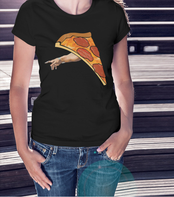 Couples Valentines Creation Of Adam Pineapple Pizza T-Shirt
