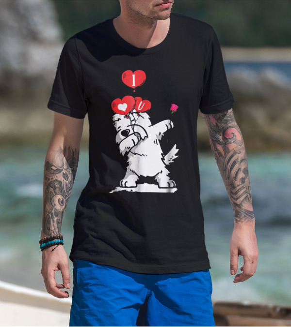 I Love U Dabbing Westie Valentine's Day T-Shirt