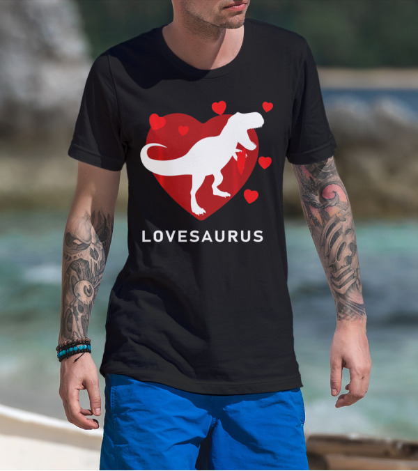 Dinosaur TRex Lovesaurus Kids T-Shirt