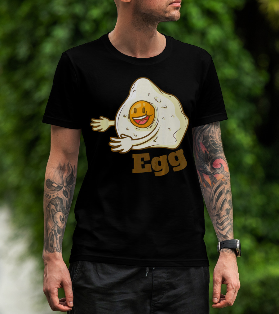 Funny Bacon And Egg Duo Valentines Hugging Egg T-Shirt