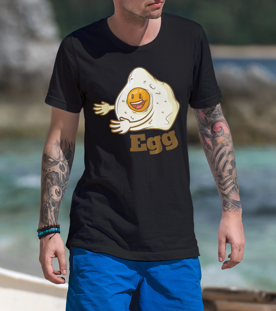 Funny Bacon And Egg Duo Valentines Hugging Egg T-Shirt
