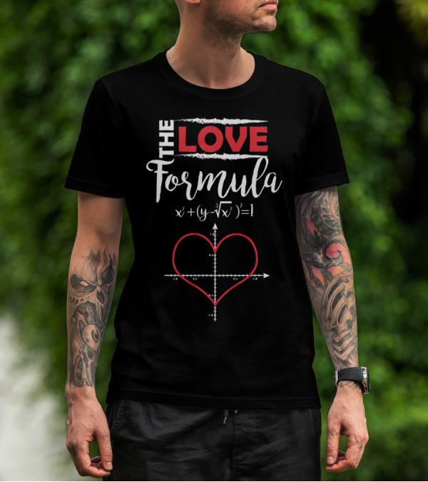 THE LOVE FORMULA Math Equation Heart Graph T-Shirt