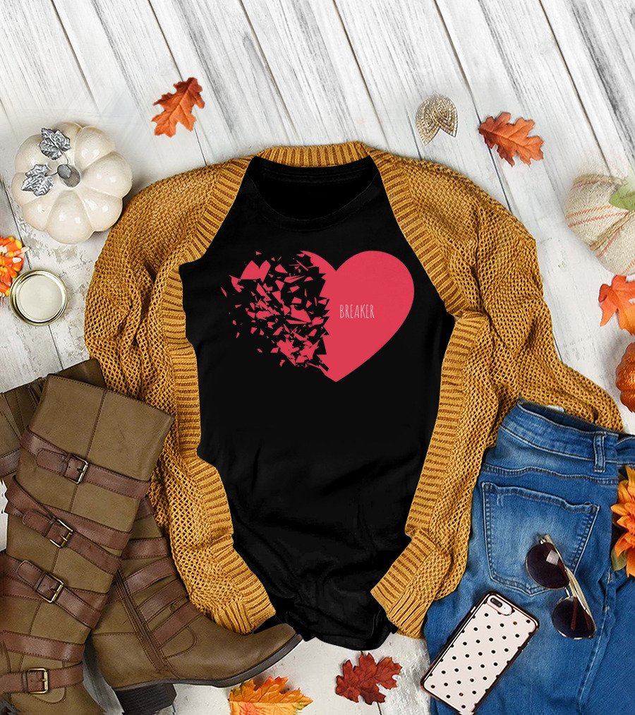 Funny Valentines Day Heart Breaker T-Shirt