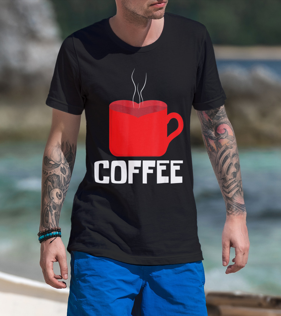 Funny Valentines Coffee Heart Mug Valentine's Day T-Shirt