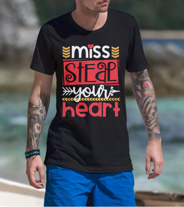 Miss Steal Your Heart Girls Valentines T-Shirt