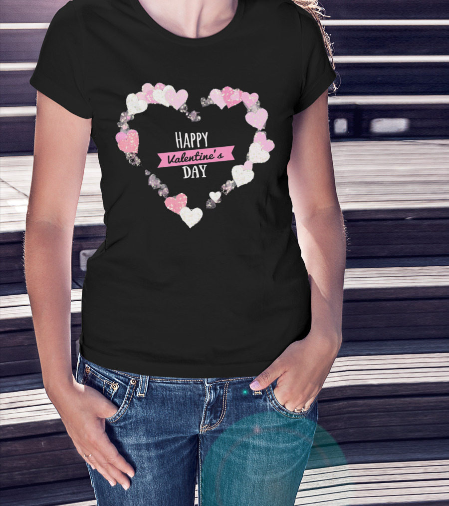 Happy Valentine's Day Heart With Cute Lover T-Shirt