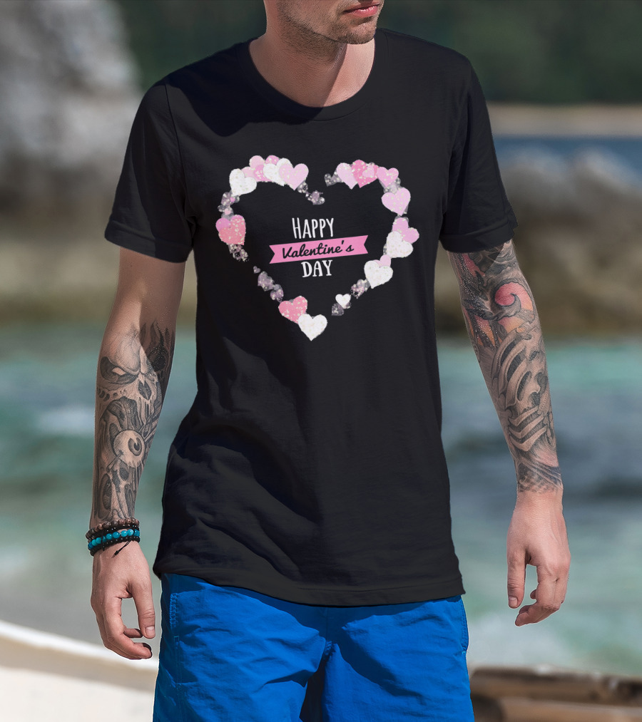 Happy Valentine's Day Heart With Cute Lover T-Shirt