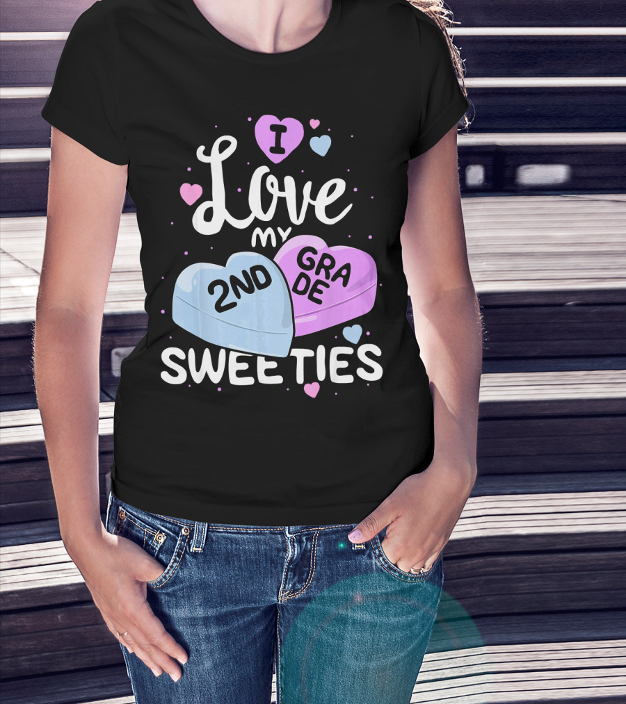 I Love My 2nd Grade Sweeties Hearts T-Shirt