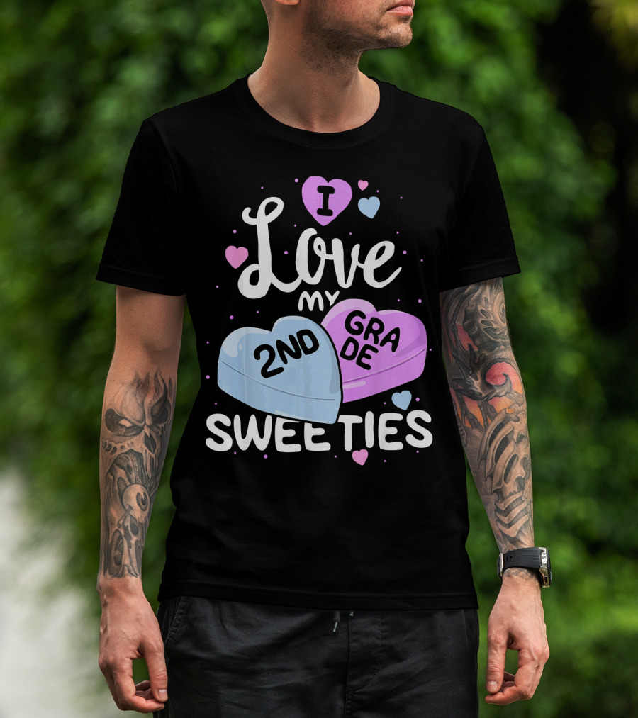 I Love My 2nd Grade Sweeties Hearts T-Shirt