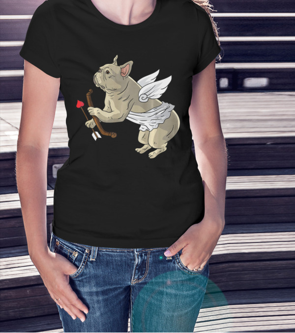 I Love Pugs Cupid Dog Lovers Valentine T-Shirt