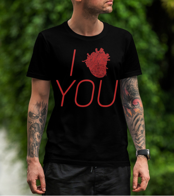 I LOVE YOU Anatomical Heart Vale T-Shirt