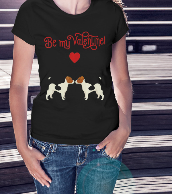Be My Valentine Jack Russell Terrier Heart T-Shirt