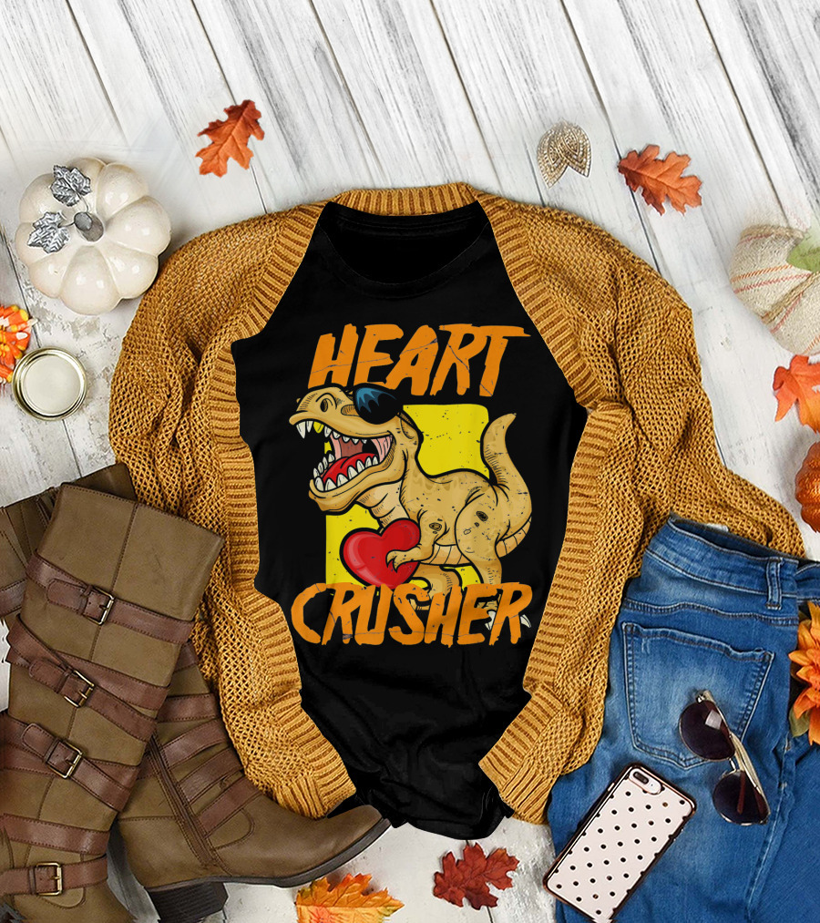 HEART CRUSHER Kids Dinosaur T-Shirt