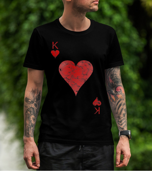 King Of Hearts Love Playing Card T-Shirt