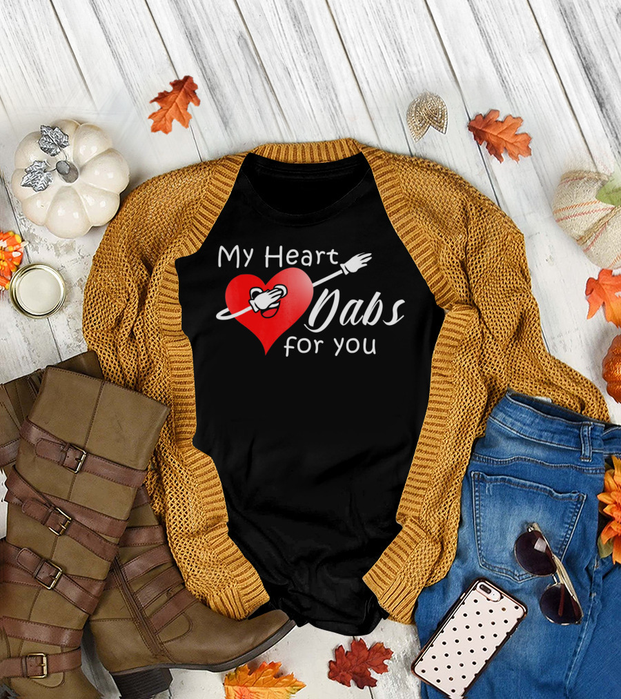 My Heart Dabs For You Valentine's Dab Love T-Shirt
