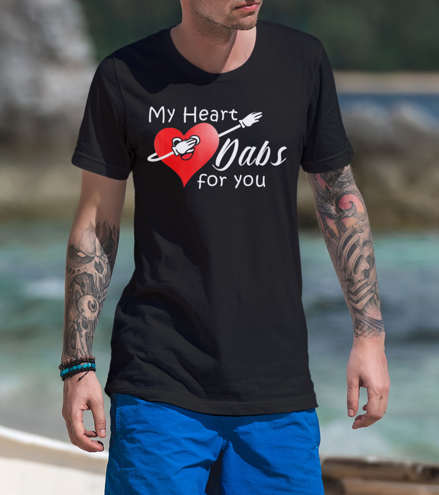 My Heart Dabs For You Valentine's Dab Love T-Shirt