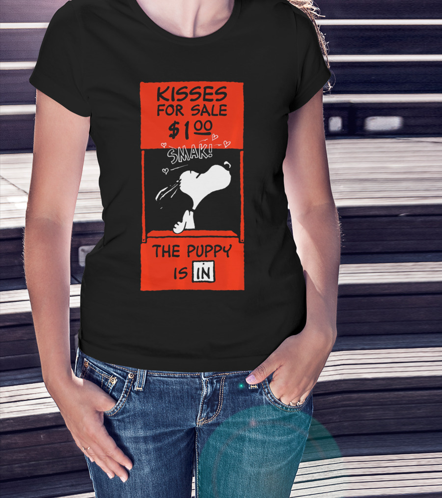 Peanuts Snoopy Kisses For Sale $1.00 Valentine Puppy Is In T-Shirt