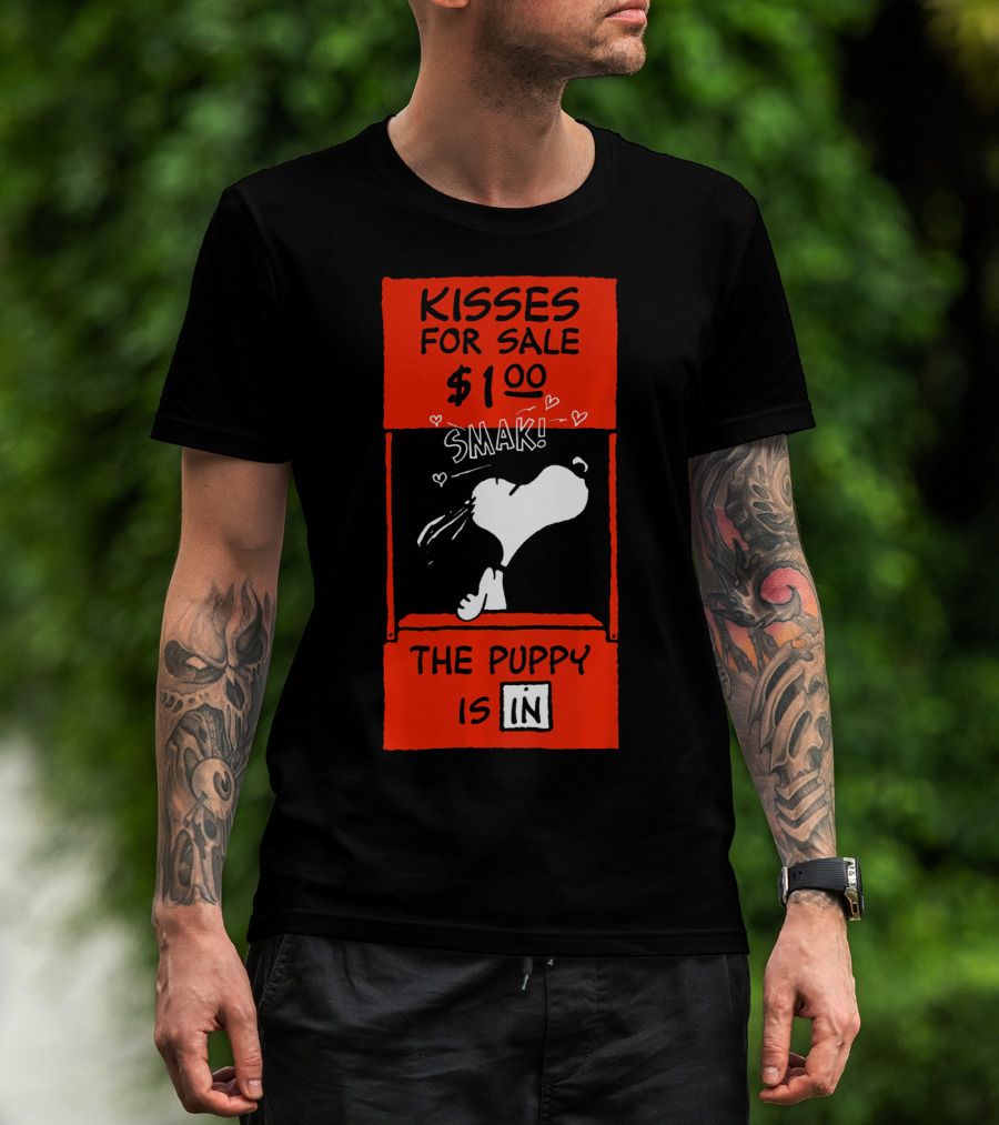 Peanuts Snoopy Kisses For Sale $1.00 Valentine Puppy Is In T-Shirt