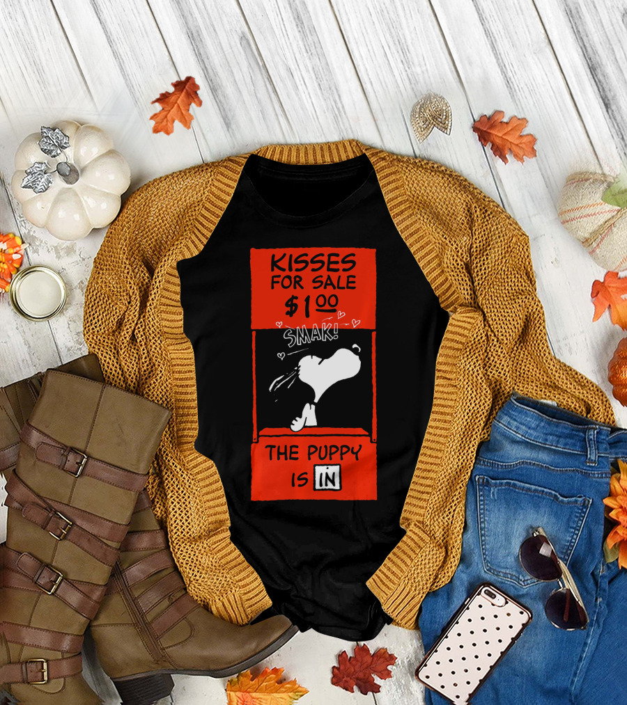 Peanuts Snoopy Kisses for Sale $1.00 Valentine Puppy is In T-Shirt