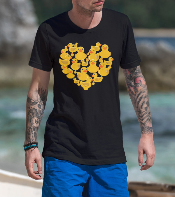 Rubber Duck Valentine Heart Quack Valen T-Shirt