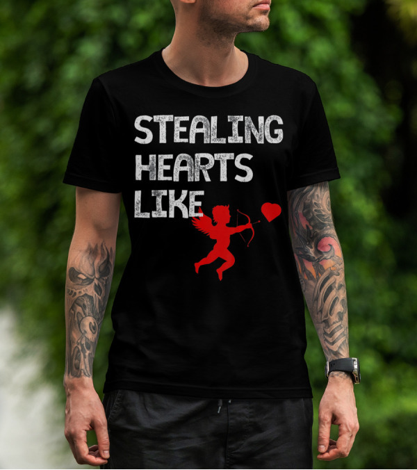 Stealing Hearts Like Cupid Kids Funny Va T-Shirt