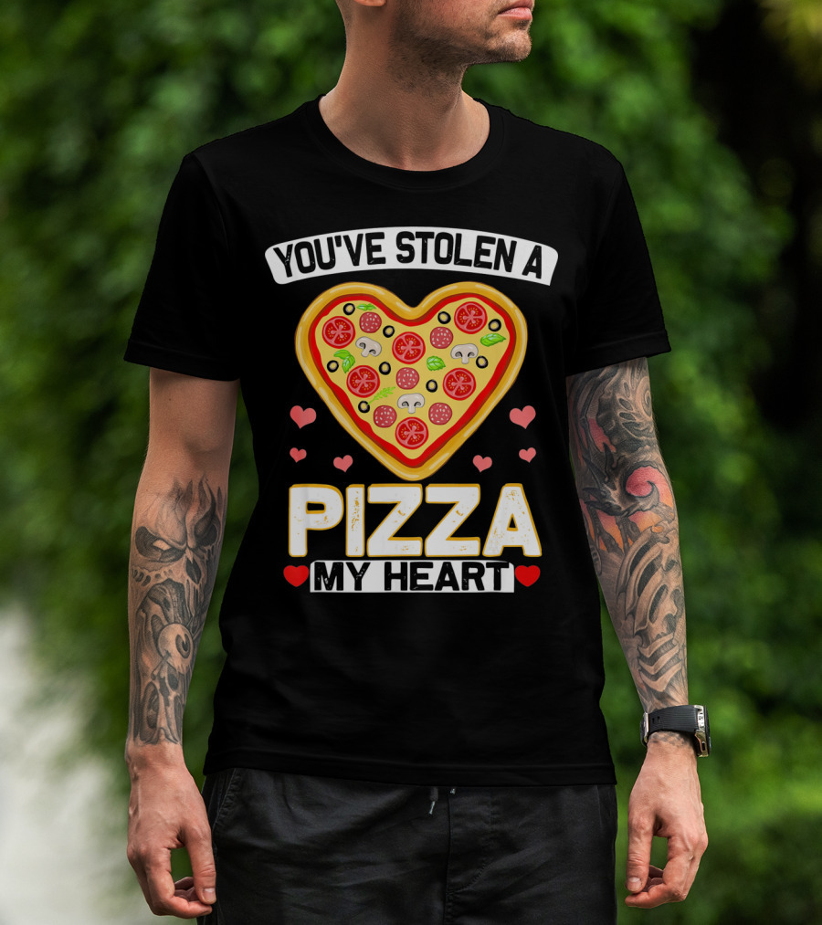 You've Stolen A Pizza My Heart Valentine's Day Hearts T-Shirt