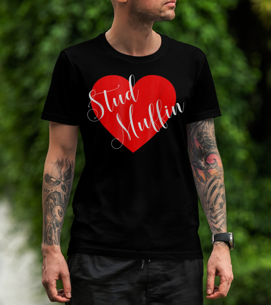 Stud Muffin Retro Vintage Valen Heart T-Shirt